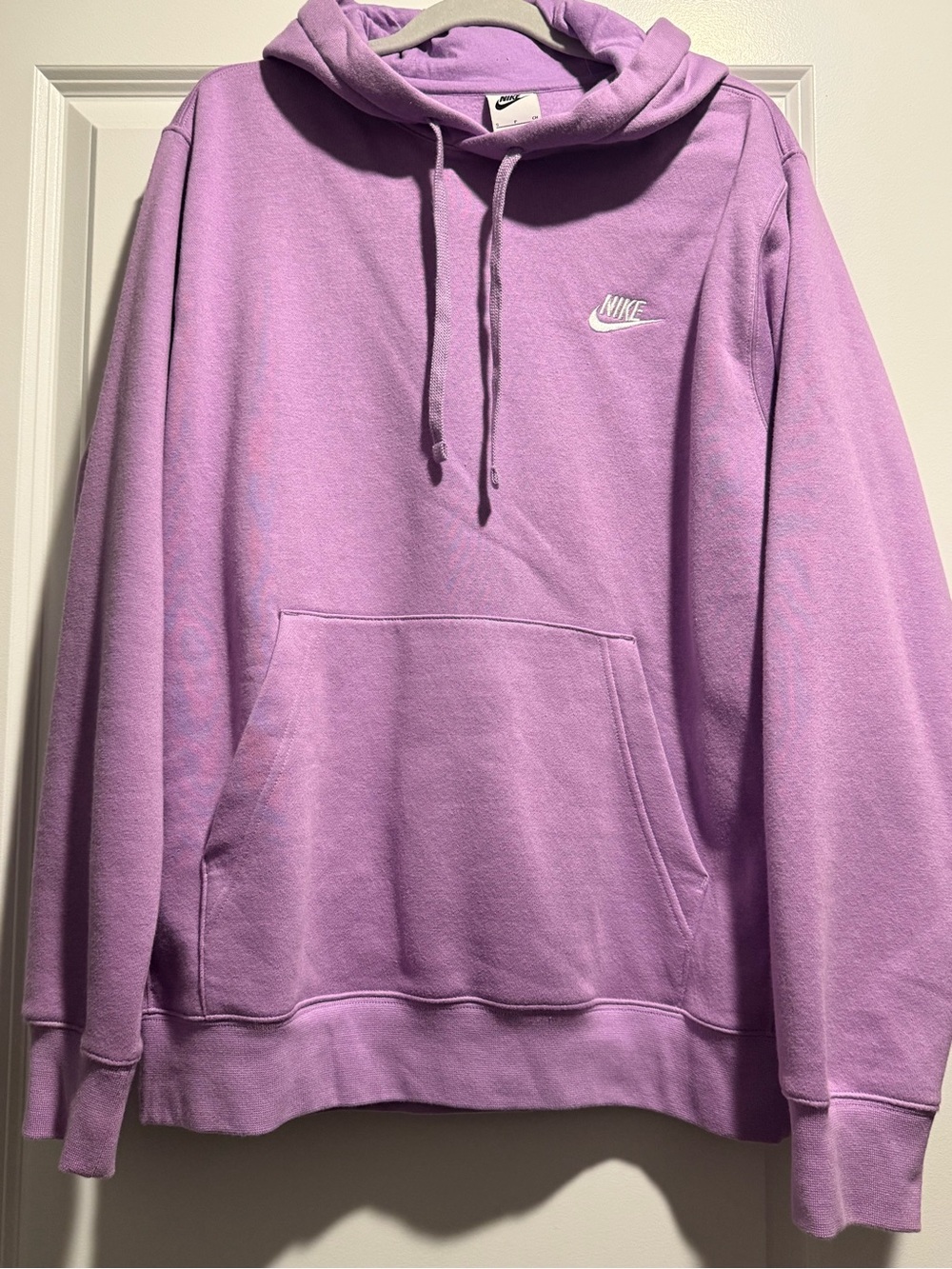 Nike Purple Pullover Hoodie with White Swoosh